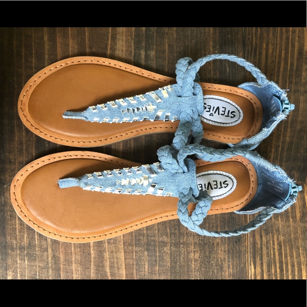 Girls Stevie’s Dezzy Blue Sandals, Size 3, NWB